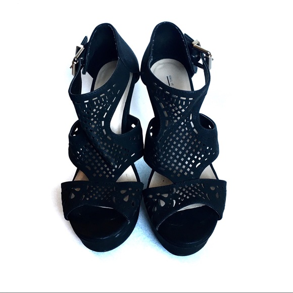 Call it spring womens black wedges in size 7.5 - Picture 3 of 12